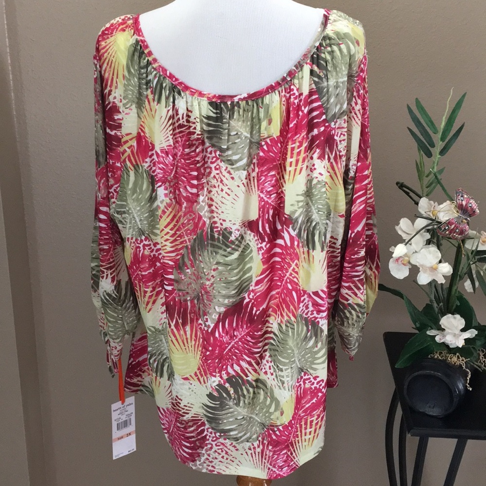 🌷❌SOLD❌NWT 2X Leaf Tunic/Top - Picture 4 of 6